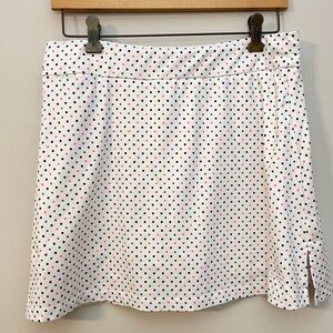 Slazenger Golf Skort Medium Pickleball White Polka Dot Pockets